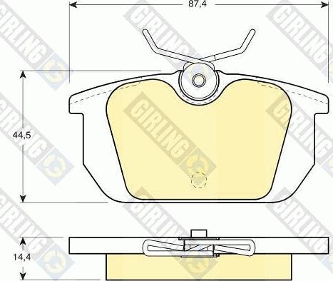 Girling 6104661 - Bremsbelagsatz, Scheibenbremse alexcarstop-ersatzteile.com