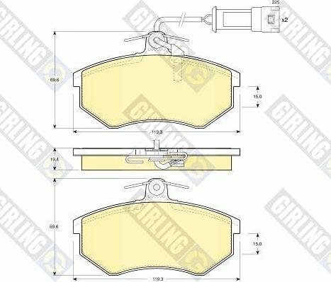 Girling 6104041 - Bremsbelagsatz, Scheibenbremse alexcarstop-ersatzteile.com