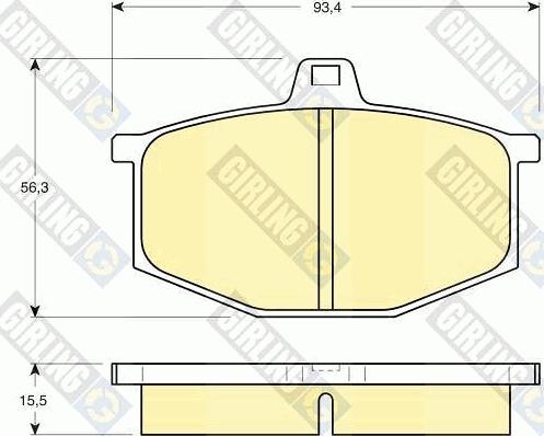 Girling 6104051 - Bremsbelagsatz, Scheibenbremse alexcarstop-ersatzteile.com