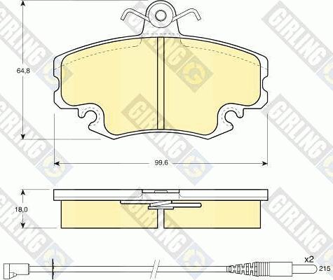 Girling 6104001 - Bremsbelagsatz, Scheibenbremse alexcarstop-ersatzteile.com