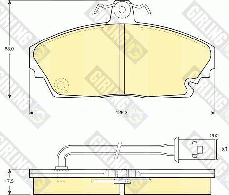 Girling 6104791 - Bremsbelagsatz, Scheibenbremse alexcarstop-ersatzteile.com