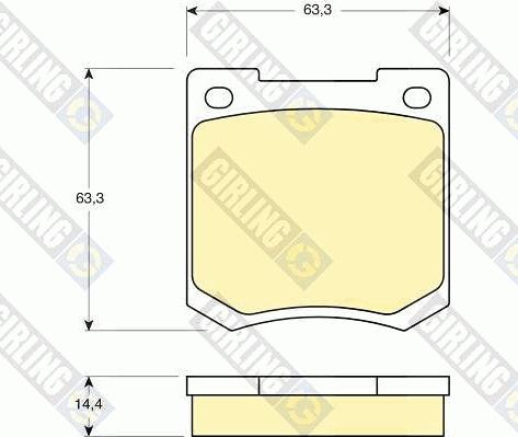 Girling 6105351 - Bremsbelagsatz, Scheibenbremse alexcarstop-ersatzteile.com