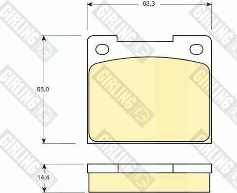 Girling 6105331 - Bremsbelagsatz, Scheibenbremse alexcarstop-ersatzteile.com