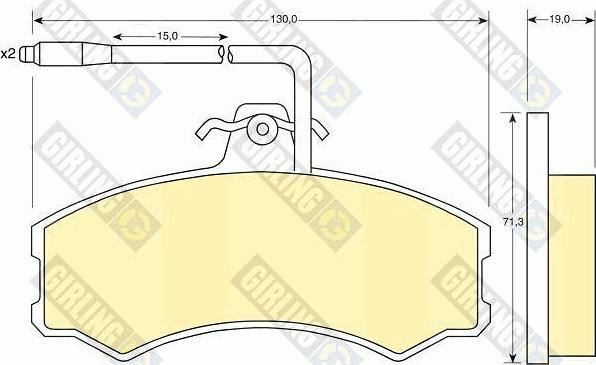 Girling 6106951 - Bremsbelagsatz, Scheibenbremse alexcarstop-ersatzteile.com