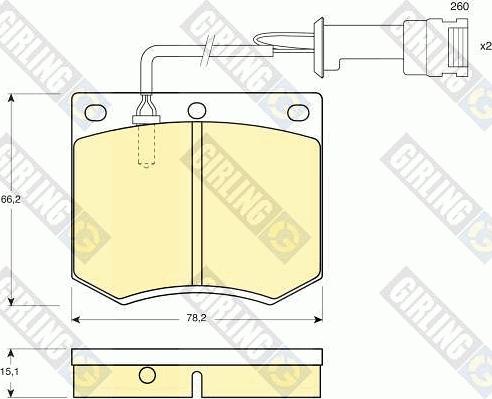 Girling 6106931 - Bremsbelagsatz, Scheibenbremse alexcarstop-ersatzteile.com