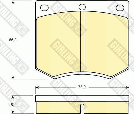 Girling 6106601 - Bremsbelagsatz, Scheibenbremse alexcarstop-ersatzteile.com