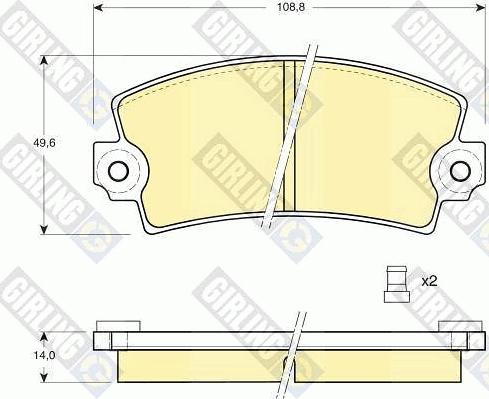 Girling 6101483 - Bremsbelagsatz, Scheibenbremse alexcarstop-ersatzteile.com