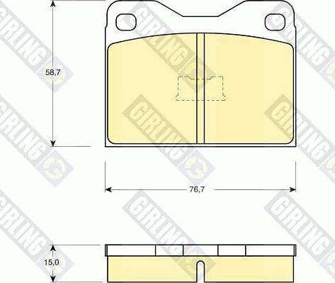 Girling 6101592 - Bremsbelagsatz, Scheibenbremse alexcarstop-ersatzteile.com