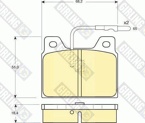 Girling 6101561 - Bremsbelagsatz, Scheibenbremse alexcarstop-ersatzteile.com