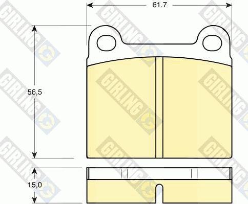 Girling 6101012 - Bremsbelagsatz, Scheibenbremse alexcarstop-ersatzteile.com