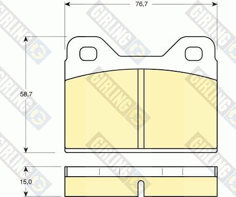 Girling 6101122 - Bremsbelagsatz, Scheibenbremse alexcarstop-ersatzteile.com