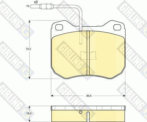 Girling 6101732 - Bremsbelagsatz, Scheibenbremse alexcarstop-ersatzteile.com