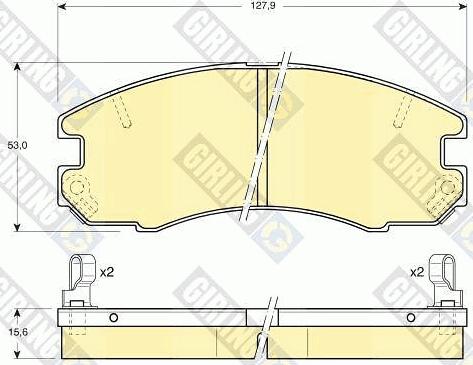 Girling 6108689 - Bremsbelagsatz, Scheibenbremse alexcarstop-ersatzteile.com