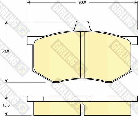 Girling 6108011 - Bremsbelagsatz, Scheibenbremse alexcarstop-ersatzteile.com