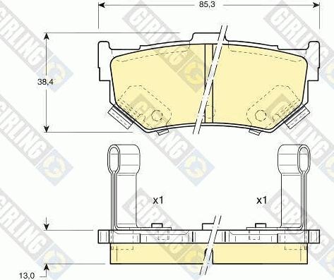 Girling 6108849 - Bremsbelagsatz, Scheibenbremse alexcarstop-ersatzteile.com