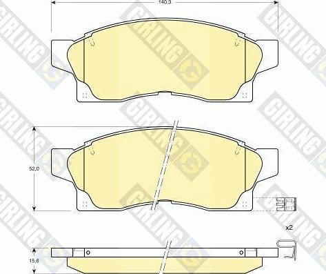 Girling 6108779 - Bremsbelagsatz, Scheibenbremse alexcarstop-ersatzteile.com