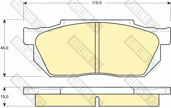 Girling 6103589 - Bremsbelagsatz, Scheibenbremse alexcarstop-ersatzteile.com