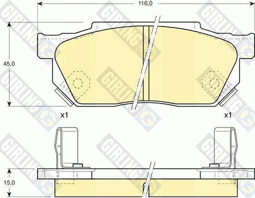 Girling 6103259 - Bremsbelagsatz, Scheibenbremse alexcarstop-ersatzteile.com