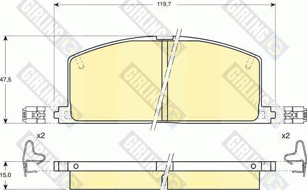 Girling 6103239 - Bremsbelagsatz, Scheibenbremse alexcarstop-ersatzteile.com