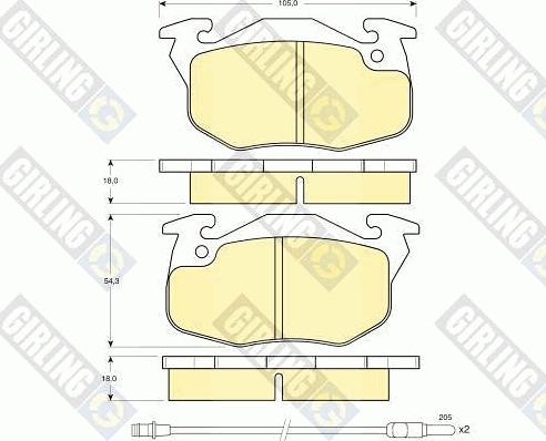 Girling 6103273 - Bremsbelagsatz, Scheibenbremse alexcarstop-ersatzteile.com