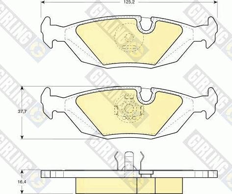 Girling 6102992 - Bremsbelagsatz, Scheibenbremse alexcarstop-ersatzteile.com