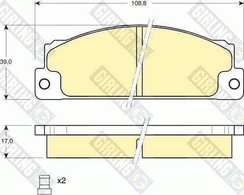 Girling 6102963 - Bremsbelagsatz, Scheibenbremse alexcarstop-ersatzteile.com