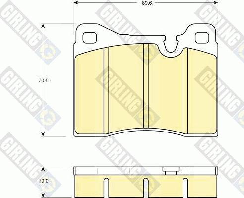 Girling 6102612 - Bremsbelagsatz, Scheibenbremse alexcarstop-ersatzteile.com