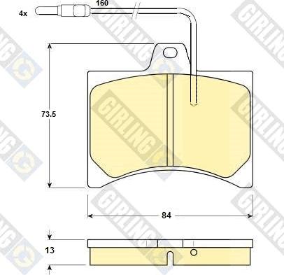 Girling 6102769 - Bremsbelagsatz, Scheibenbremse alexcarstop-ersatzteile.com