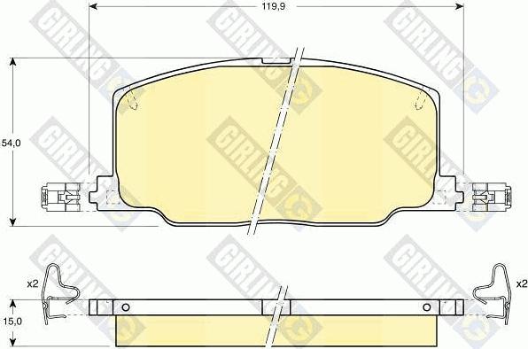 Girling 6107989 - Bremsbelagsatz, Scheibenbremse alexcarstop-ersatzteile.com