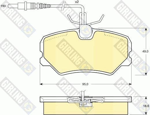 Girling 6107931 - Bremsbelagsatz, Scheibenbremse alexcarstop-ersatzteile.com