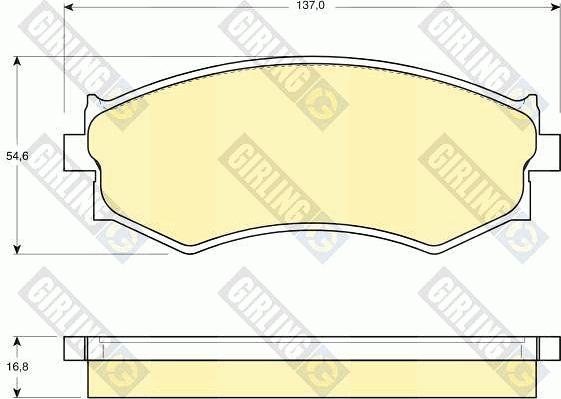 Girling 6107659 - Bremsbelagsatz, Scheibenbremse alexcarstop-ersatzteile.com