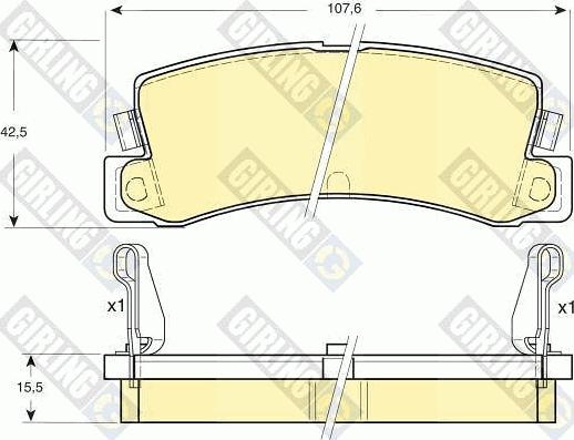 Girling 6107309 - Bremsbelagsatz, Scheibenbremse alexcarstop-ersatzteile.com