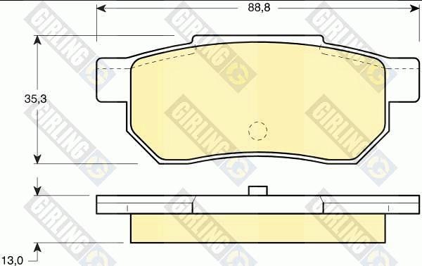 Girling 6107759 - Bremsbelagsatz, Scheibenbremse alexcarstop-ersatzteile.com