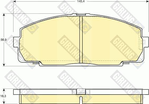 Girling 6107709 - Bremsbelagsatz, Scheibenbremse alexcarstop-ersatzteile.com