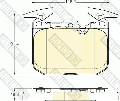 Girling 6119432 - Bremsbelagsatz, Scheibenbremse alexcarstop-ersatzteile.com