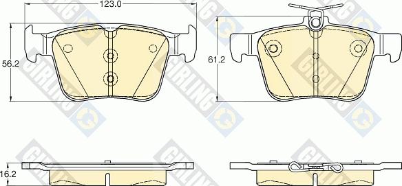 Girling 6119572 - Bremsbelagsatz, Scheibenbremse alexcarstop-ersatzteile.com