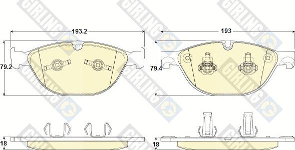 Girling 6119632 - Bremsbelagsatz, Scheibenbremse alexcarstop-ersatzteile.com