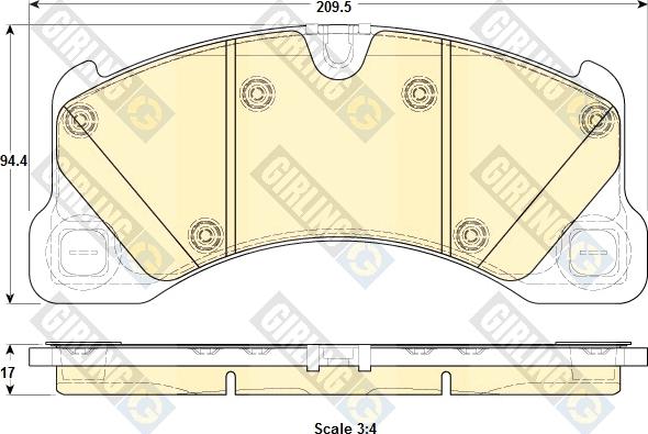 Girling 6119149 - Bremsbelagsatz, Scheibenbremse alexcarstop-ersatzteile.com