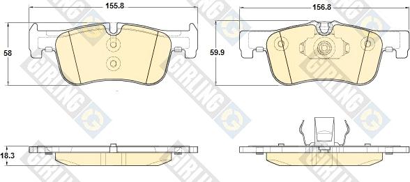 Girling 6119352 - Bremsbelagsatz, Scheibenbremse alexcarstop-ersatzteile.com