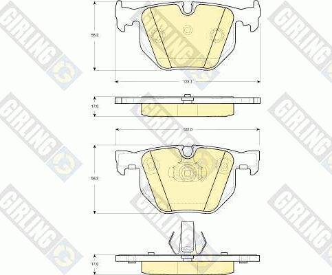 Girling 6114992 - Bremsbelagsatz, Scheibenbremse alexcarstop-ersatzteile.com