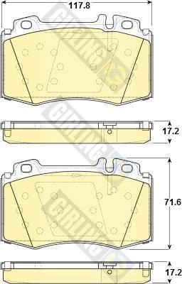 Girling 6114549 - Bremsbelagsatz, Scheibenbremse alexcarstop-ersatzteile.com