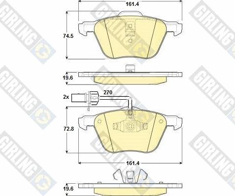 Girling 6114602 - Bremsbelagsatz, Scheibenbremse alexcarstop-ersatzteile.com