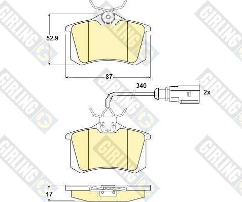 Girling 6114171 - Bremsbelagsatz, Scheibenbremse alexcarstop-ersatzteile.com