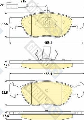 Girling 6114862 - Bremsbelagsatz, Scheibenbremse alexcarstop-ersatzteile.com