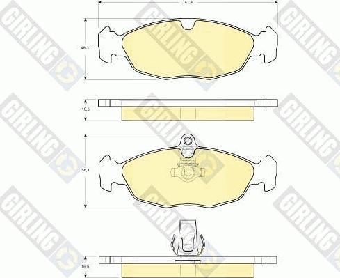 Girling 6115692 - Bremsbelagsatz, Scheibenbremse alexcarstop-ersatzteile.com