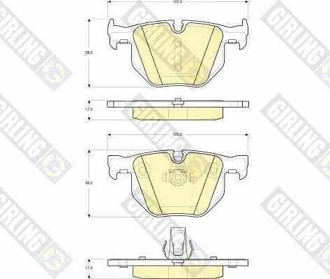 Girling 6115602 - Bremsbelagsatz, Scheibenbremse alexcarstop-ersatzteile.com