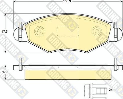 Girling 6115004 - Bremsbelagsatz, Scheibenbremse alexcarstop-ersatzteile.com