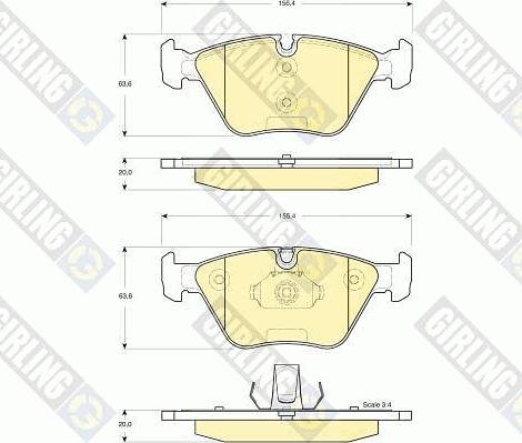 Girling 6115312 - Bremsbelagsatz, Scheibenbremse alexcarstop-ersatzteile.com