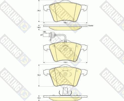 Girling 6115382 - Bremsbelagsatz, Scheibenbremse alexcarstop-ersatzteile.com