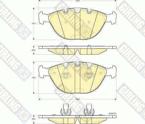 Girling 6115292 - Bremsbelagsatz, Scheibenbremse alexcarstop-ersatzteile.com